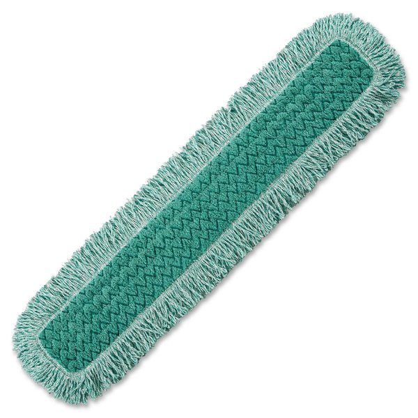 Rubbermaid Commercial Dust Mop, Hygen, Microfiber, Fringed, 36" Green, PK 6 RCPQ438CT